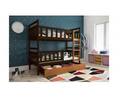 JUSTyou Tobi Etagenbett Wenge Erle 80x185 cm