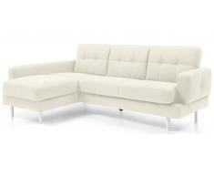 JUSTyou Chayma Echtleder Ecksofa Echtleder MONTEBELLO Creme