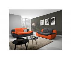 JUSTyou Lolla Polstergarnitur Velours Grau I Orange