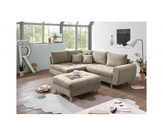 JUSTyou North Dakota Ecksofa Links Creme