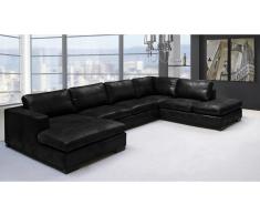 JUSTyou Thunder Wohnlandschaft Kunstleder Schwarz