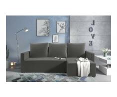 JUSTyou Kaori Ecksofa Grau Rechts Velours