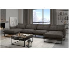 JUSTyou Ezio Wohnlandschaft Echtleder TENNESSEE Braun