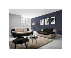JUSTyou Lolla Polstergarnitur Velours Schwarz Beige