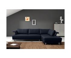 JUSTyou Imperia Ecksofa Kunstleder Blau