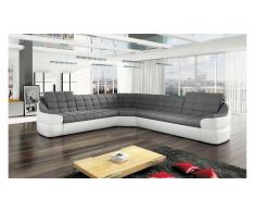 JUSTyou INFINITY L COMFORT Ecksofa Weiß Grau