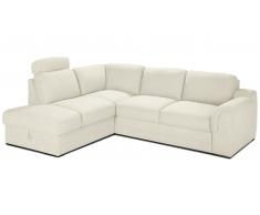 JUSTyou Alix Echtleder Ecksofa Echtleder MONTEBELLO Creme