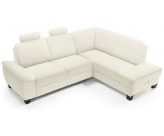 JUSTyou Klarasi Echtleder Ecksofa Echtleder MONTEBELLO Creme