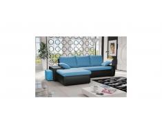 JUSTyou Senso Ecksofa 263x173x85 cm Schwarz Blau