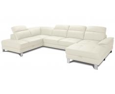 JUSTyou Kelyan Echtleder Wohnlandschaft Echtleder MONTEBELLO Creme