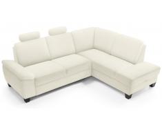 JUSTyou Klarasi Echtleder Ecksofa Echtleder MONTEBELLO Creme