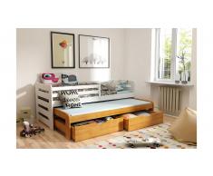 JUSTyou Kobi III Funktionsbett Weiß Erle 90x188 cm
