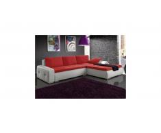 JUSTyou Picanto Mini Ecksofa Weiß Rot