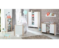 JUSTyou Verner Kinderzimmer-Set Weiß Sanremo Eiche
