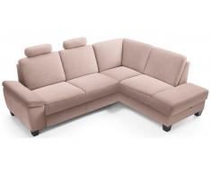 JUSTyou Klarasi Ecksofa Struktur fein PIK Rosa