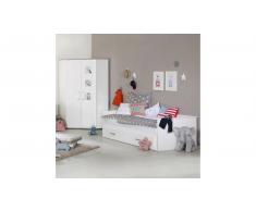 JUSTyou Pelle Jugend Kinderzimmer-Set Weiß Grau