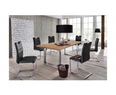 JUSTyou Midwood Essgruppe Wildeiche Schwarz Edelstahl