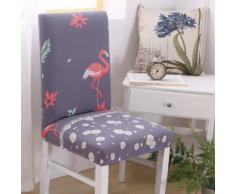 4er-Set Stuhlhusse Flamingo