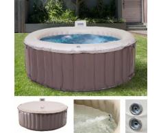 Whirlpool MSpa HWC-A62, 4 Personen In-/Outdoor Massage heizbar aufblasbar Ø 180cm FI-Schalter ~ Variantenangebot