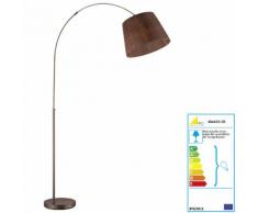 Trio Bogenlampe RL167, Stehleuchte Standleuchte Bogenleuchte, Organza braun 195cm ~ Variantenangebot