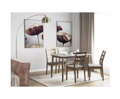 Essgruppe Holz weiss-braun 4-Sitzer 118 cm MODESTO