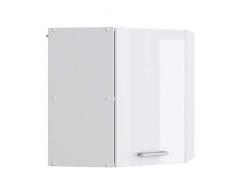 Vicco Küchenschrank Hängeschrank Unterschrank Küchenschränke Küchenunterschrank Arbeitsplatte, Möbel verfügbar in anthrazit und weiß (weiß ohne Arbeitsplatte, Eckhängeschrank 57 cm)