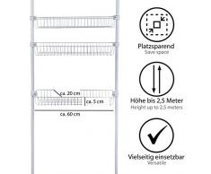 ONVAYA® Badezimmerregal hellgrau | Teleskopregal zur platzsparenden Befestigung über der Waschmaschine | Toilettenregal | Überbauregal