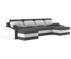 Sofini Ecksofa Sparta mit Schlaffunktion! Best Ecksofa! Eckcouch mit Bettkästen. (Haiti 14+ Haiti 0)