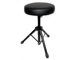 SCHLAGZEUGHOCKER - DRUMHOCKER - STUHL - SCHWARZ - DREIFUSS - HÖHE 50cm - KUNSTLEDER GEPOLSTERT - SH2BK