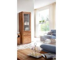 K & G Moebel GmbH Vitrine Vitrinenschrank Sheesham massiv Schrank Esszimmer MONTIERT Rosenholz