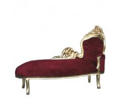 Casa Padrino Barock Chaiselongue King Bordeaux/Gold - Recamiere Wohnzimmer Liege