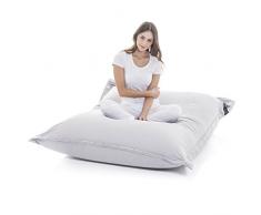 Lazy Bag Original Sitzsack XXL 400L Riesensitzsack aus Baumwolle 180x140cm (Hell-Grau)