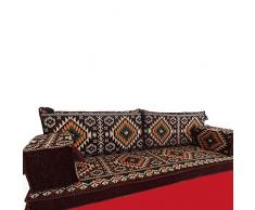 Spirit Home Interiors Ecksofa Eckcouch Boden Sitz Sofa Schlafsofa Schlafcouch Sofa für Wohnzimmer Bohemien Wohnzimmer