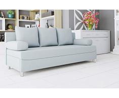 Mirjan24 Schlafsofa Dover, Sofa mit Bettkasten und Schlaffunktion, Bettsofa, Farbauswahl, Schlafcouch mit Chromfüße, Couch vom Hersteller, Couchgarnitur (Schlafsofa ohne Polsterhocker, Twist 17)