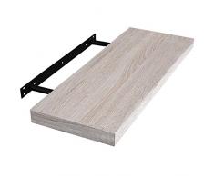 EUGAD 0041QJ Wandregal Wandboard Buchregal Hängeregal DVD CD Regal Holz Board 100cm Sonoma Eiche