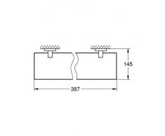 GROHE Essentials Bad-Accessoires -Glasablage (Material: Glas / Metall) chrom, 40799001