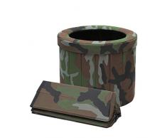 Fayelong Tragbar Falten Reise-Toilette Wagen Kommode Camping Aufbewahrungshocker zum Notfall Draussen Toilette (S)