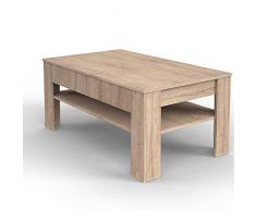 Vicco Couchtisch mit Schublade 110 x 65 cm - Beistelltisch Sofatisch Kaffeetisch Wohnzimmertisch