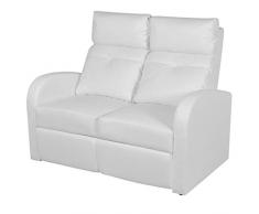 vidaXL Fernsehsessel Kinosessel Heimkino Relaxsessel Liege Kunstleder 2-Sitzer