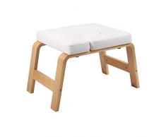 Kimjs Multifunktions invertierte Maschine Faltbare Yoga Inversion Hocker Haushalt Yoga Kopfstand Stuhl - Stand Yoga Stuhl für Familie, Gym Übung Übung Fitness,Weiß
