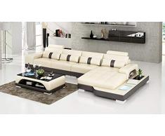 Its-Me Futuristische Designer Sofa Kombinationen|von Uns konfiguriert oder selbst stylen|feinstes weiches Leder|Wohnlandschaft|Ledercouch|LED|Bluetooth Lautsprecher|USB|