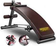 Bänke Supine Brett Sit-ups Fitnessgerät Sporthocker abdominal Brett Abdominal- Prüfverfahren (Farbe: Braun, Größe: 140 * 50 * 90cm), Größe: 140 * 50 * 90 cm, Farbe: Braun