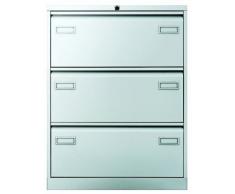 Bisley CDF3 - Lateraler Hängeregisterschrank - 3 Schubfächer - Silber