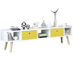 XXY.XXY Zubehör TV Pflanzenständer Konsole Standschrank Für TV Up Media Entertainment Center (Farbe: Gelb, Größe: 140x40x30cm)