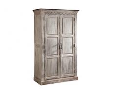 MASSIVMOEBEL24.DE Kolonialstil Mango massiv Massivholz Möbel Schrank Akazie Massivmöbel Kolonial Holz massiv Castle-Antik #221