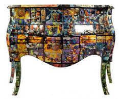 Casa Padrino Barock Kommode Comic Design Mod2 - Handgefertigt aus Massivholz- Limited Edition