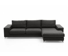 Atlantic Home Collection ALICANTE Sofa, Polstereckgarnitur Ecksofa, Recamiere rechts, Stoff, anthrazit, 150 x 296 x 81 cm