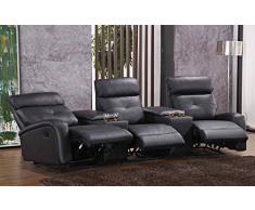 Mapo Möbel Ledersofa Kinosofa Relaxcouch Fernsehsofa 5130-Cup-3-S sofort