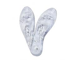 Healifty Magnetische Massage-Einlegesohlen Akupunktur Massage Schuh Auflagen Magnetische Fuß Therapi Einlegesohlen schneidbare Gel Auflagen