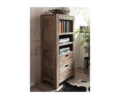 MASSIVMOEBEL24.DE Sheesham massiv Holz Regal Palisander Möbel Massivmöbel Nature Grey #154